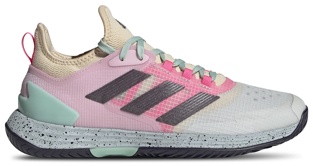 adidas Mens Adizero Ubersonic 4.1 Tennis Shoes - Aurora Met/Semi Flash Aqua/Crystal White