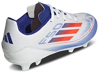 adidas Boys adidas F50 League FG - Boys' Grade School Soccer Shoes White/Solar Red/Lucid Blue Size 03.5