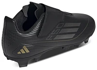 adidas Boys F50 Club Hook-and-Loop - Boys' Grade School Soccer Shoes Black/Iron Metallic/Gold Metallic