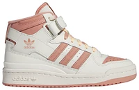 adidas Originals Boys Forum Mid J - Boys' Grade School Basketball Shoes Off White/Wonder Clay/Acid Orange