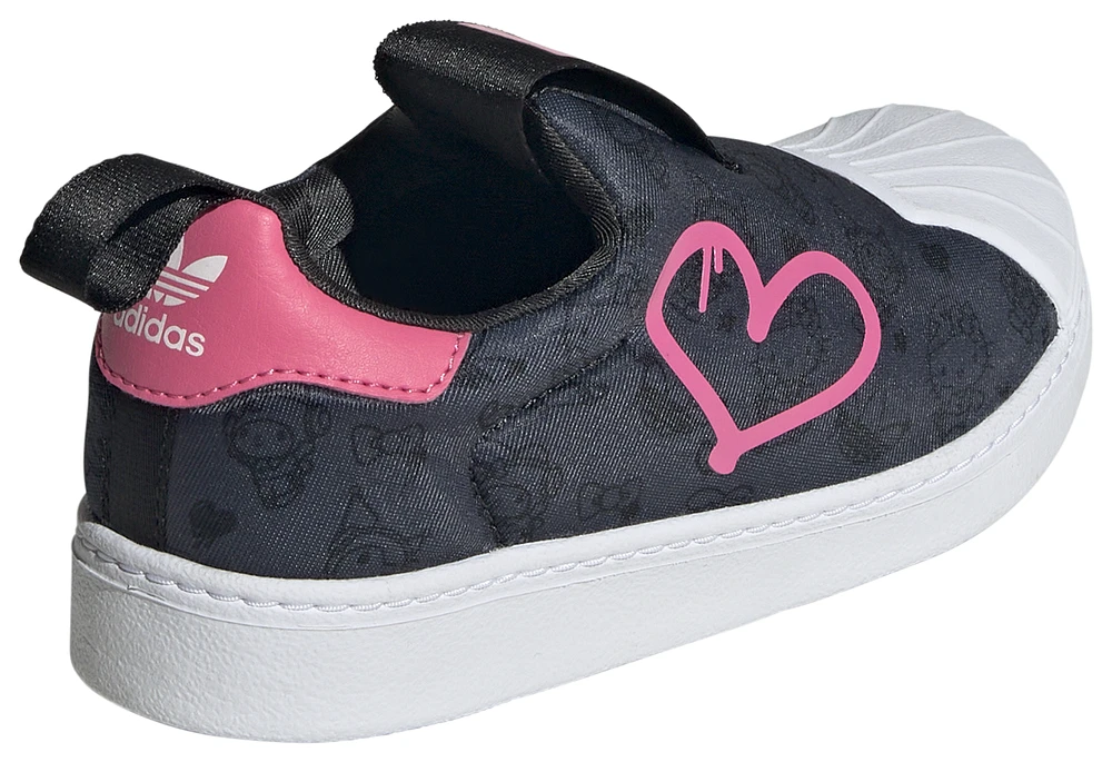 adidas Originals Girls adidas Originals Hello Kitty and Friends Superstar 360 - Girls' Preschool Shoes Black/Carbon/Pink Fusion Size 03.0