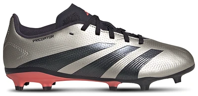 adidas Boys Predator League FG - Boys' Grade School Soccer Shoes Platin Metallic/Aurora Black/Turbo