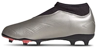 adidas Boys Predator League Laceless FG - Boys' Grade School Soccer Shoes Platin Metallic/Aurora Black/Turbo