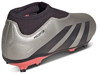 adidas Boys Predator League Laceless FG - Boys' Grade School Soccer Shoes Platin Metallic/Aurora Black/Turbo