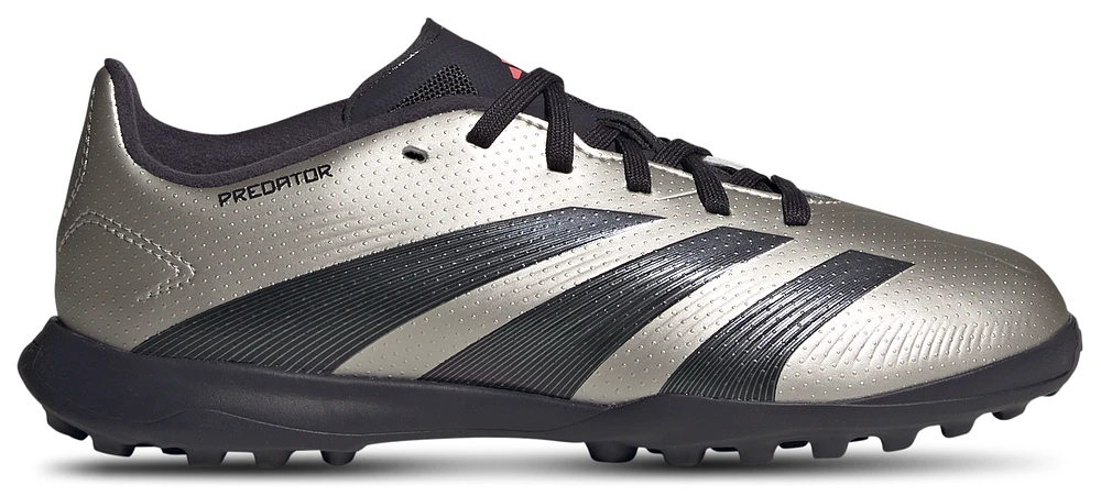 adidas Boys Predator League Turf - Boys' Grade School Soccer Shoes Platin Metallic/Aurora Black/Turbo