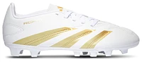 adidas Boys Predator Club L FXG Jr - Boys' Grade School Soccer Shoes White/Gold