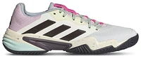 adidas Mens Barricade 13 Tennis Shoes - Crystal White/Semi Green Spark/Aurora Metallic