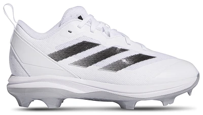 adidas Boys adiZero Instinct TPU Dugout - Boys' Grade School Baseball Shoes Black/Silver Metallic/White