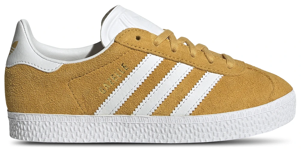adidas Originals Girls adidas Originals Gazelle - Girls' Preschool Shoes Preloved Yellow/Gold Metallic/White Size 12.0
