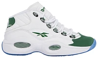 Reebok Boys Reebok Question Mid MSU - Boys' Grade School Basketball Shoes White/Green/Gold Size 05.0