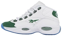 Reebok Boys Reebok Question Mid MSU - Boys' Grade School Basketball Shoes White/Green/Gold Size 05.0