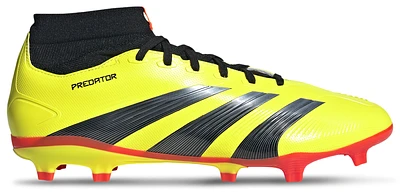 adidas Mens adidas Predator 24 League Firm Ground - Mens Soccer Shoes Black/Team Solar Yellow/Solar Red Size 10.5