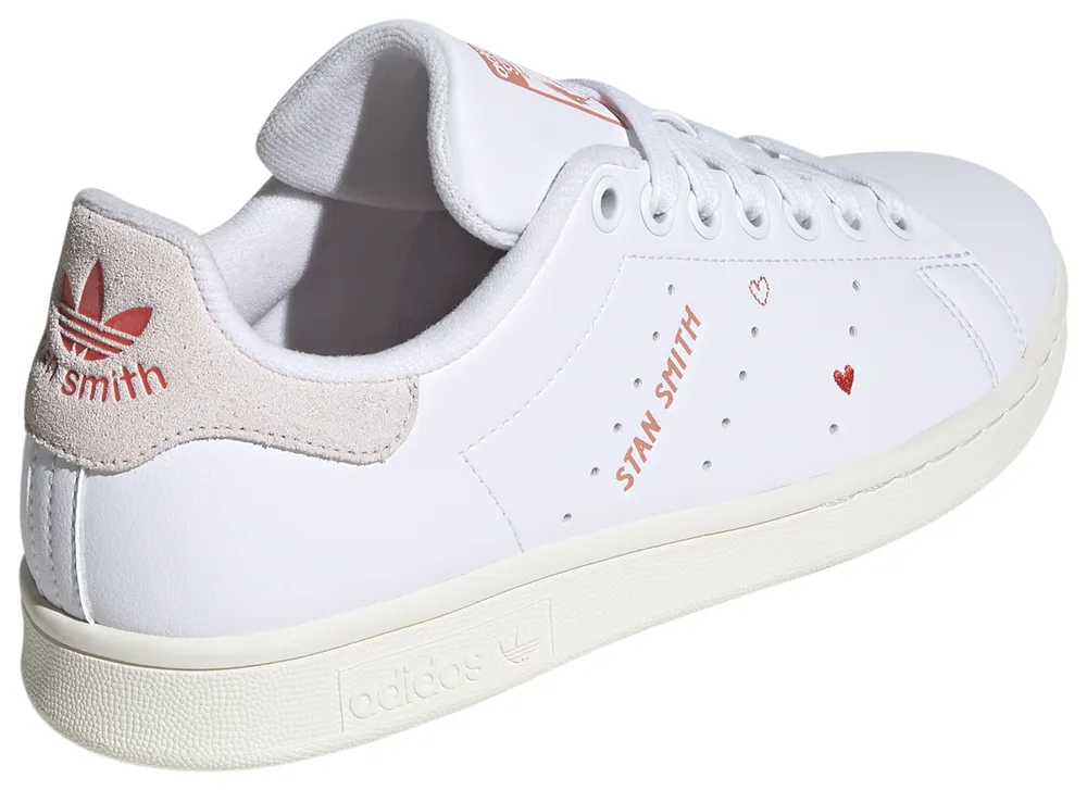 adidas Originals Womens Stan Smith - Shoes White/Putty Mauve/Bright Red
