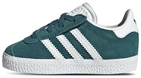 adidas Originals Girls Gazelle - Girls' Toddler Running Shoes Legacy Teal/White/Gold Metallic