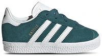 adidas Originals Girls Gazelle - Girls' Toddler Running Shoes Legacy Teal/White/Gold Metallic