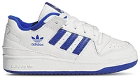 adidas Originals Boys Forum Low - Boys' Preschool Basketball Shoes White/White/Team Royal Blue