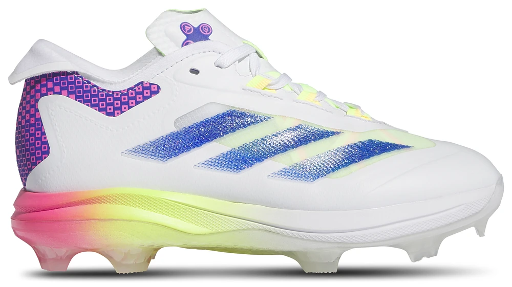 adidas Boys adiZero Impact Warp Speed TPU - Boys' Grade School Baseball Shoes White/Lucid Blue/Lucid Pink