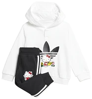 adidas Originals Girls Hello Kitty Hoodie Set - Girls' Toddler White/Black