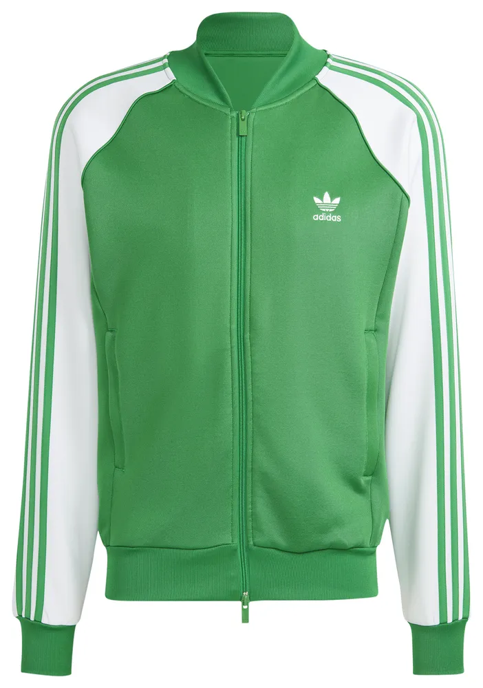 adidas Originals Mens adidas Originals Superstar Jacket - Mens Green/White Size S