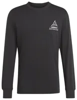 adidas Originals Mens adidas Originals Adventure Graphic Long Sleeve T-Shirt - Mens Black Size M