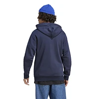 adidas Mens Essentials Fleece 3-Stripes Full-Zip Hoodie - Ink