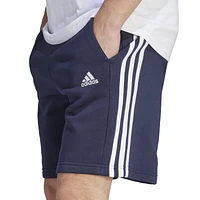 adidas Mens adidas Essentials 3-Stripes Fleece Shorts - Mens Ink Size M