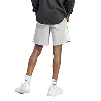 adidas Mens Essentials 3-Stripes Fleece Shorts - Medium Grey Heather