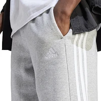 adidas Mens Essentials 3-Stripes Fleece Shorts - Medium Grey Heather