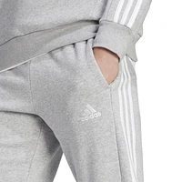 adidas Essentials 3-Stripes Fleece Tapered Cuff Pants - Men's