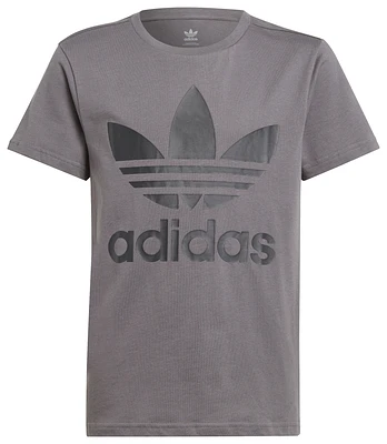 adidas Originals Boys Trefoil T-Shirt - Boys' Grade School Grey Five/Grey