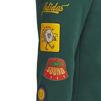 adidas Originals Mens Badge Fleece Pants - Green/Yellow