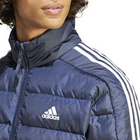 adidas Mens adidas Essentials 3-Stripes Light Down Jacket - Mens Ink Size XL