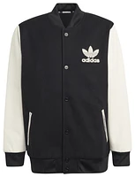 adidas Originals Boys Varsity Jacket - Boys' Grade School Black/White