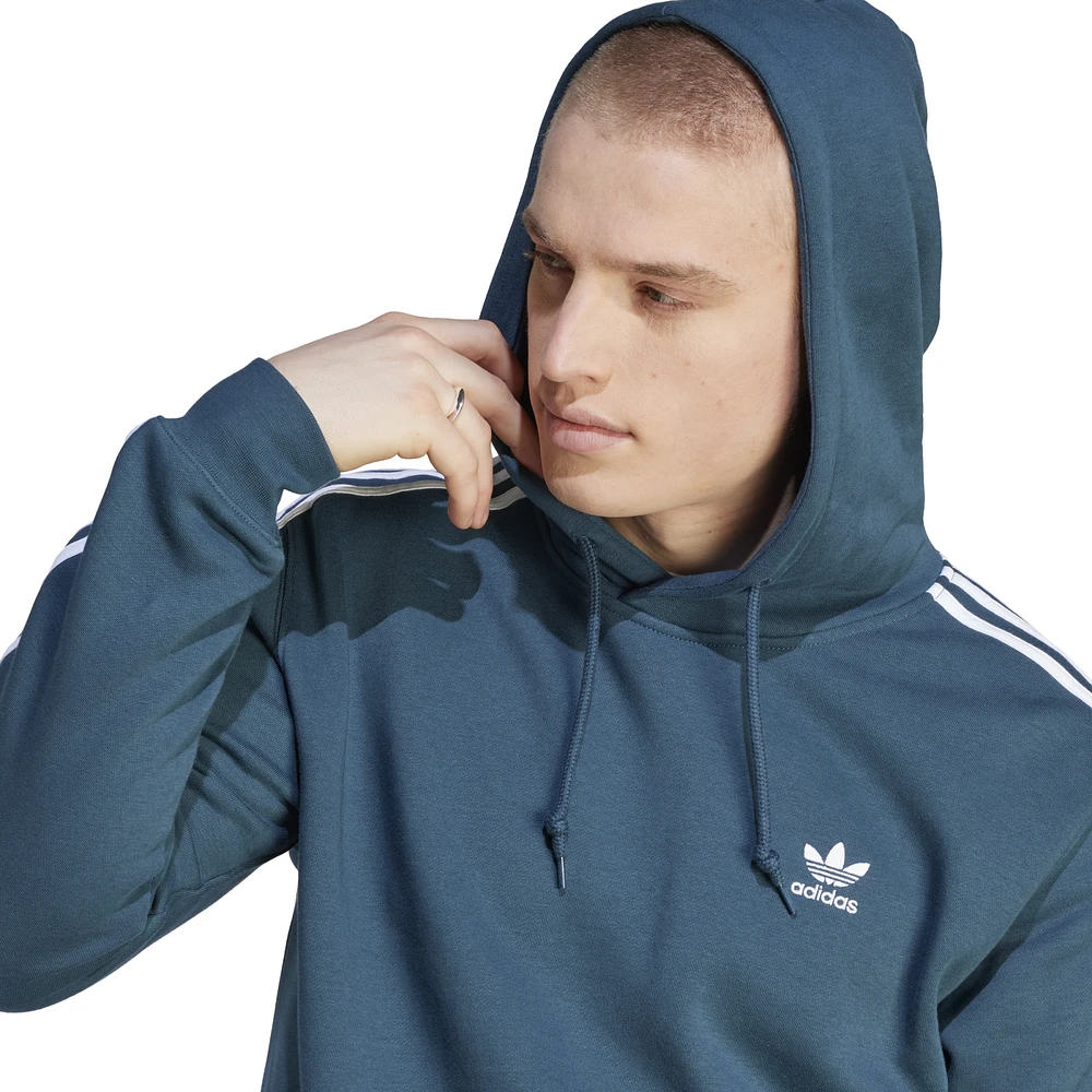 adidas Originals Mens 3 Stripe Fleece Hoodie