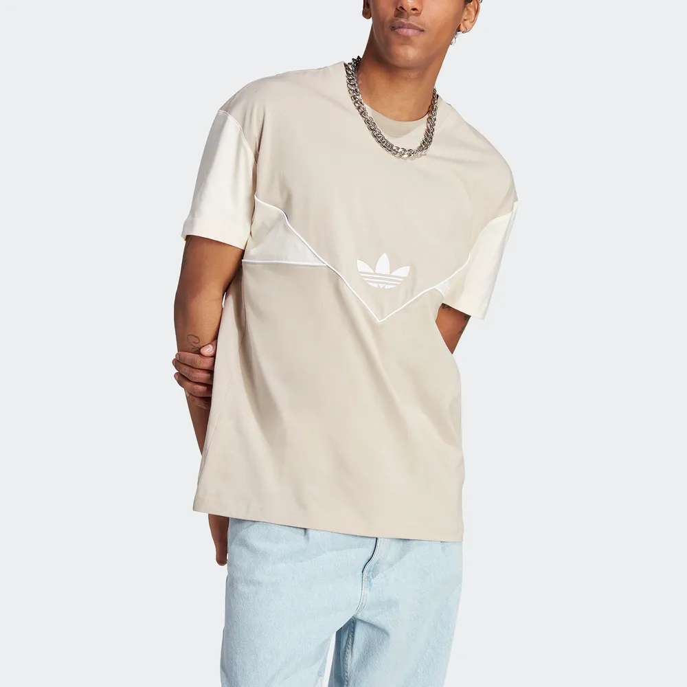 Adidas Mens T-Shirt | Mall Colorado Westland - Beige/White Originals