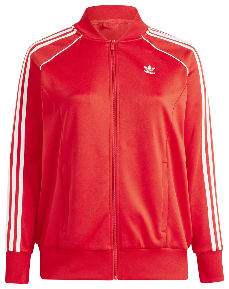 adidas Originals Womens adidas Originals Plus Size adicolor Superstar Track Jacket - Womens Better Scarlet