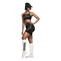adidas Womens adidas Ivy Park Shiny Biker Shorts - Womens Black/Black Size XS