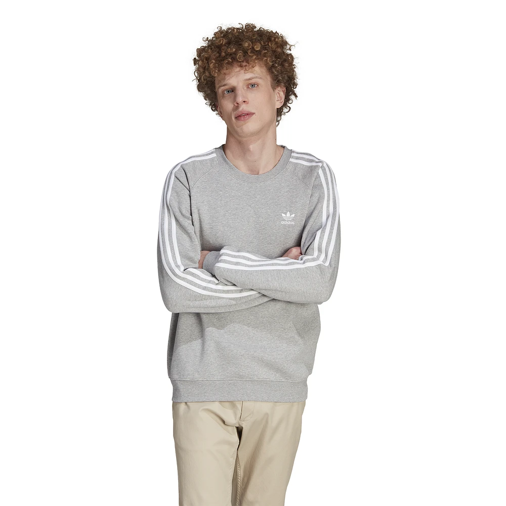 adidas Originals 3 Stripe Fleece Crew - Men's