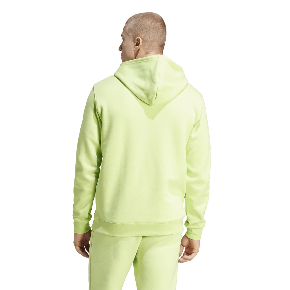 adidas Originals Mens Essential Pullover Fleece Hoodie - White/Volt