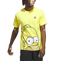 adidas Originals Mens adidas Originals Simpsons Homer T-Shirt - Mens Yellow/Yellow Size S