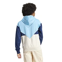 adidas Originals Mens adidas Originals adicolor Lifestyle Cutline Hoodie - Mens Semi Blue Burst/Wonder White Melange/Night Indigo Size XS