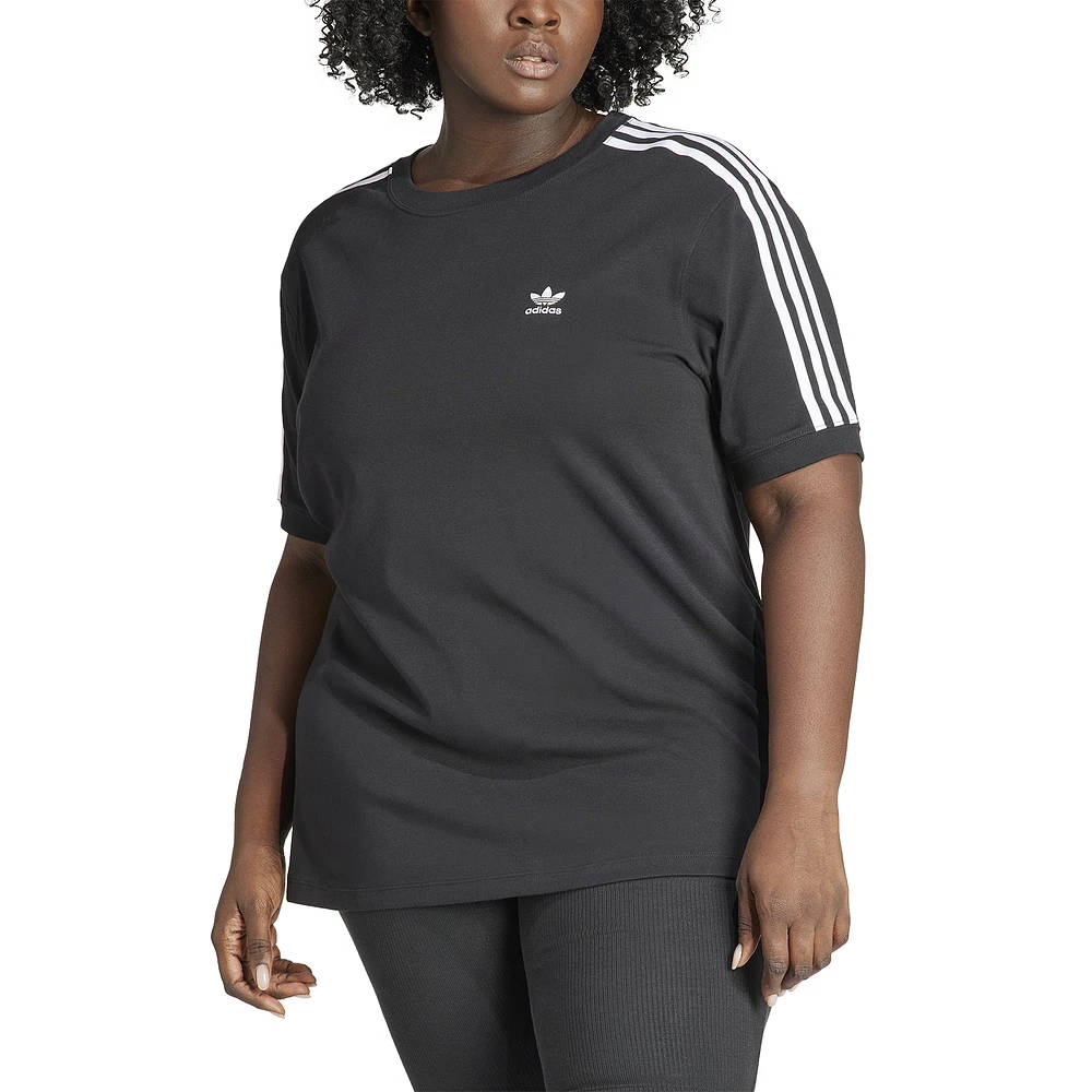 adidas Originals Womens adicolor 3-Stripes Lifestyle Baby T-shirt  - Black