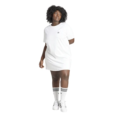 adidas Originals Womens adidas Originals Plus Size Trefoil Dress - Womens White