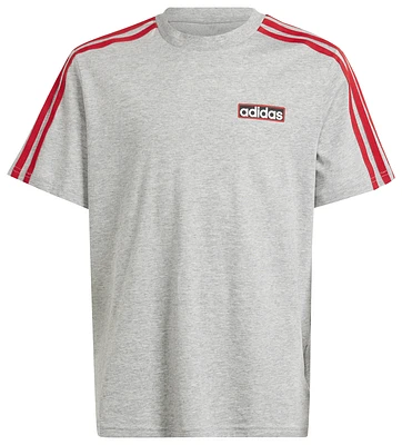 adidas Originals Boys adidas Originals adiBreak Lifestyle T-Shirt - Boys' Grade School Medium Grey Heather/Better Scarlet Size L