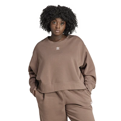 adidas Originals Womens Plus adicolor Essentials Crew Sweatshirt - Earth Strata