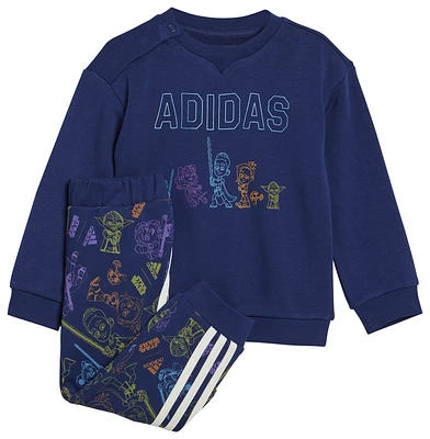 adidas Boys Star Wars Young Jedi Crewneck And Jogger Set - Boys' Toddler Dark Blue/Multicolor