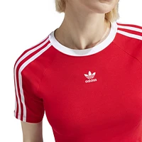 adidas Originals Womens 3-Stripe Baby T-Shirt - Red/White