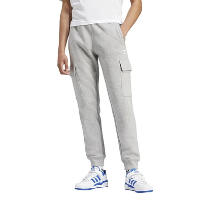 adidas Originals Mens Trefoil Essentials Cargo Pants - White/Medium Grey Heather
