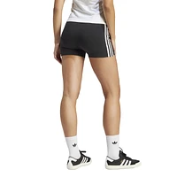 adidas Originals Womens 3 Stripe Booty Shorts - Black/White