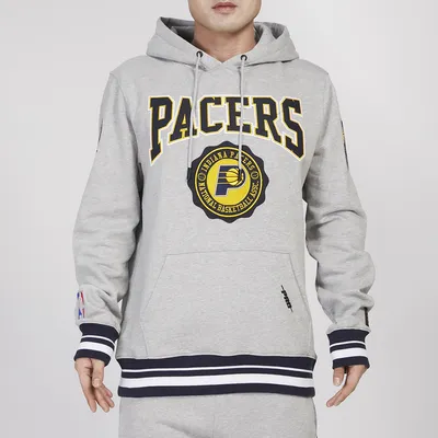 Pro Standard Mens Pro Standard Pacers Crest Emblem Fleece P/O Hoodie - Mens Gray Size L